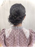 サイドシニオンヘアアレンジ