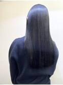 ブルーブラック 暗髪 艶髪 ロング
