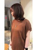 《花屋併設》ミディアムレイヤー ナチュラルブラウン