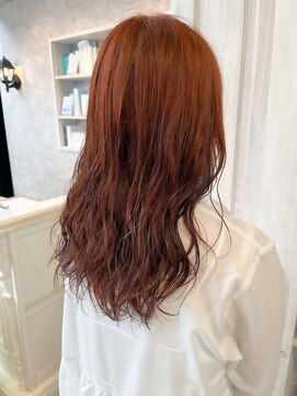 キャアリー(Caary) 福山人気10代20代30代髪質改善デジパダメージレス高発色オレンジ