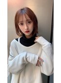 ボブ　ナチュラル　大人可愛い ニュアンスカラー