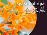 9月季節ヘッドスパ[金木犀]5分+カットカラー+3stepトリートメント￥14800