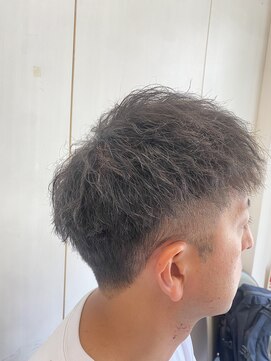ヘアーアンドグルーミング ヨシザワインク(HAIR&GROOMING YOSHIZAWA Inc.) ツイストスパイラルパーマツーブロック刈り上げショートバーバー