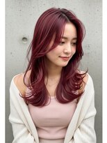 フルショウ 苦楽園店(FURUSHO)&nbsp;チェリーレッド/バーガンディ/エアウェーブパーマ/くびれ巻き