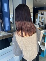 コワファースト 大分(COIFF1RST)&nbsp;ピンクグレージュカラーのミディアムスタイル