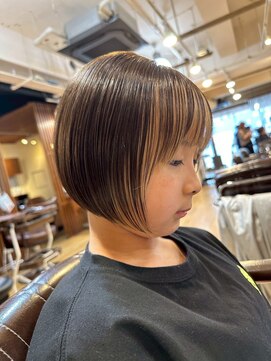 ブリッツ レボ(BLITZ-REVO) 着物ヘア/ダークアッシュ/ミディアムレイヤーカット/柏駅