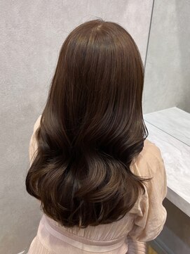 ロンド フィーユ(Lond fille) オリーブグレー/レイヤーカット/黒髪/マロンベージュ/銀座 ■