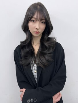 ペレ 栄 アネックス(PELE栄ANNEX) 着物ヘア/ダークアッシュ/ミディアムレイヤーカット/栄