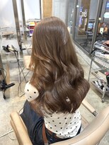 サンク 原宿 表参道(cinq) 原宿ヘーゼルベージュブリーチなしダブルカラーハッシュレイヤー