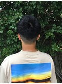 波巻きツイストスパイラル/刈り上げセンターパート/北習志野