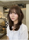 透明感カラーとワンホンレイヤーで小顔ヘア