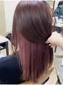 池袋インナーカラーピンクピンクブラウン