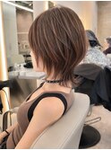 小顔ショートウルフハイライト×ウルフ20代30代40代