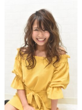 アンクルート(eNcroute) ひし形ブラウン立体感ウェーブロング