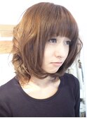 重めボブ、動き重視パーマ