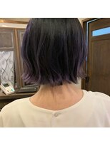 シーラス(cirrus)&nbsp;【mori担当】ディープパープル×ぱつっとミニボブ20代/30代/40代