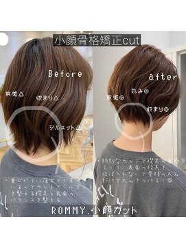 ロミー 本厚木(ROMMY.) 【ROMMY.小顔カット】クセ毛でも挑戦やすいショートボブ