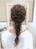 ルーズ編み下ろしポニー