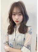 暗髪レイヤーエギョモリくすみブルー20代30代40代