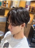 センター分け流しショート