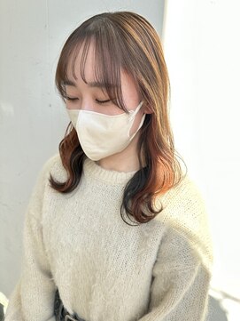 ジュエ ヘアー デザイン(Jue hair design) 柔らかオレンジベージュインナー