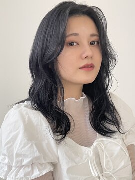 ヨーク(YOKE) 【 YOKE 】ミディアム大人かわいい顔まわりレイヤー小顔韓国