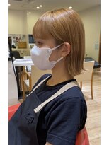 レクタ(recta)&nbsp;大人可愛い20代30代ナチュラルベージュ切りっぱなしボブ