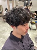 三軒茶屋_メンズ_ショート_マッシュ_スパイラルパーマ_小顔_