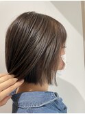 細めハイライト×グレージュ