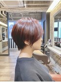 ショートボブ/ミニボブ×艶カラ-