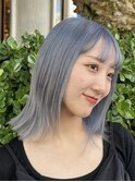 ダブルカラーミルクティーベージュカラーブルーブラックブリーチ