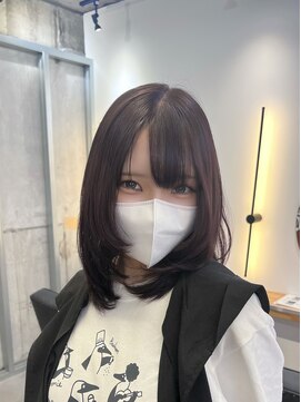 イオエ 梅田(ioe) ダブルカラー/大人ボブ/黒髪スタイル/髪質改善/縮毛矯正