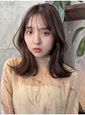 韓国ヘアーハッシュカットレイヤーカットベージュブリーチ無し
