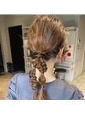 ヘアアレンジ/アレンジ/結婚式/パーティヘア/あみおろし