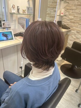 クレア(CREA) 大人可愛い丸みボブピンクラベンダーベージュベビーピンク