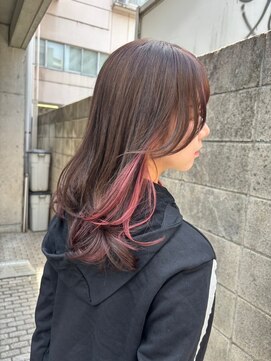 パドル(Paddle) イヤリングカラー/インナーカラーピンク/カシスピンク/顔周り