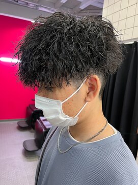 エルマーク 豊中(L-MARK) マッシュスパイラルパーマツイストスパイラル波巻きメンズ