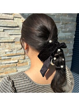 ヘアーメイク ラ パージュ 善通寺店 結婚式お呼ばれアレンジ