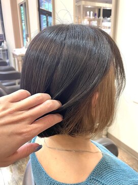 アルターリール(aL ter Rire) くびれヘア/アプリコットオレンジ/ハイライトカラー/中村郁未