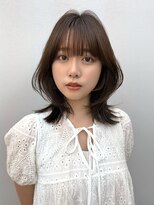 ロンドイディールバンダイ 新潟万代(Lond ideal)&nbsp;ミディアムレイヤーウルフハッシュオリーブベージュ