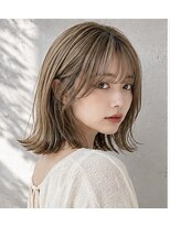 ヘアアンドメイク アース 入間店(HAIR&MAKE EARTH) オリーブベージュボブ