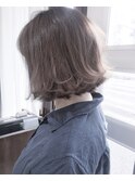 【Marl外国人風】透け感グラデーションカラーのふんわりボブ