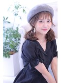 cache cache★ベレー帽を使ったゆるふわアレンジ