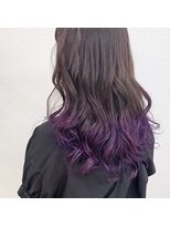 ルディー バイ ヘアーポケット(rudii by HAIR POCKET) 毛先カラー×パープル