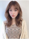 丸み新しいレイヤー_ホワイトアッシュコンマヘアエアリーミディ
