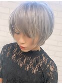 福嶋　裕人　※ホワイトグレイジュカラー＿小顔ショートカット