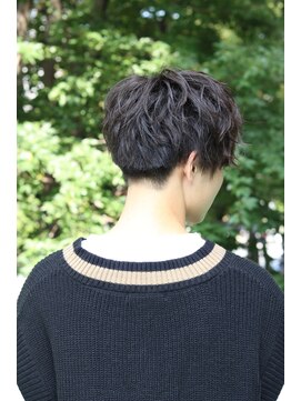 ネイビー(NAVY) スリークショートマッシュ刈り上げショート