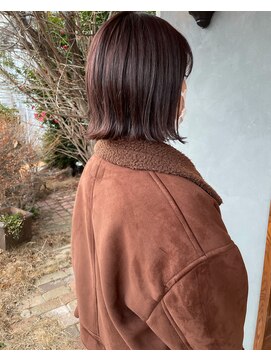 ヘア プロデュース キュオン(hair produce CUEON.) 切りっぱなしボブ×ショコラブラウン