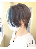 フェイスフレーミング/ブルー/ハンサムショート