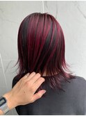 #レッド #カラー #ミディアム #ロング